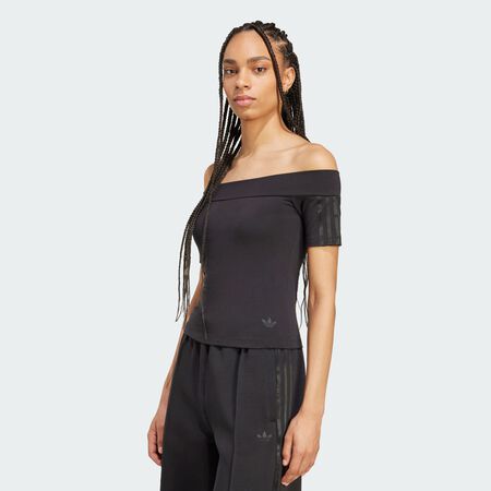 ADIDAS ORIGINALS Adicolor Bandeau Short Sleeve T-Shirt Black WOMEN