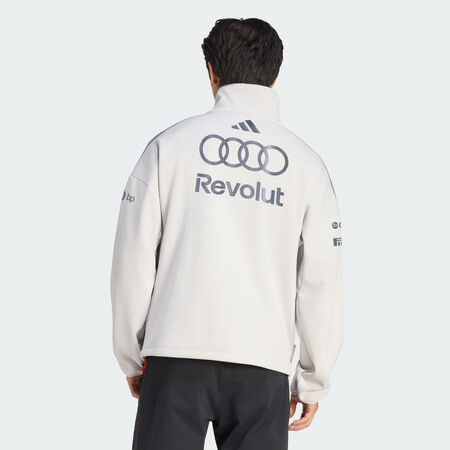 ADIDAS PERFORMANCE AUDI REVOLUT F1 TEAM ENGINEERS & MARKETING TRACK TOP Chalk Pearl / Iron Metallic MEN