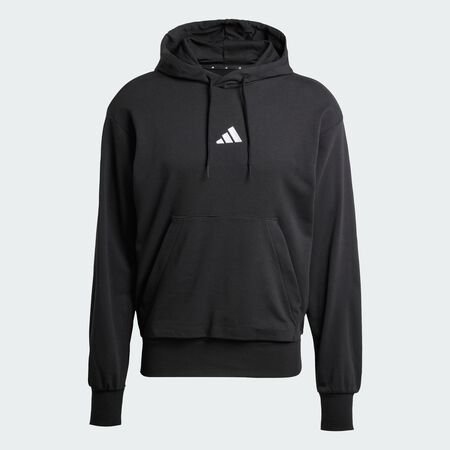 Essentials Feelcozy French Terry Hoodie : Black / White