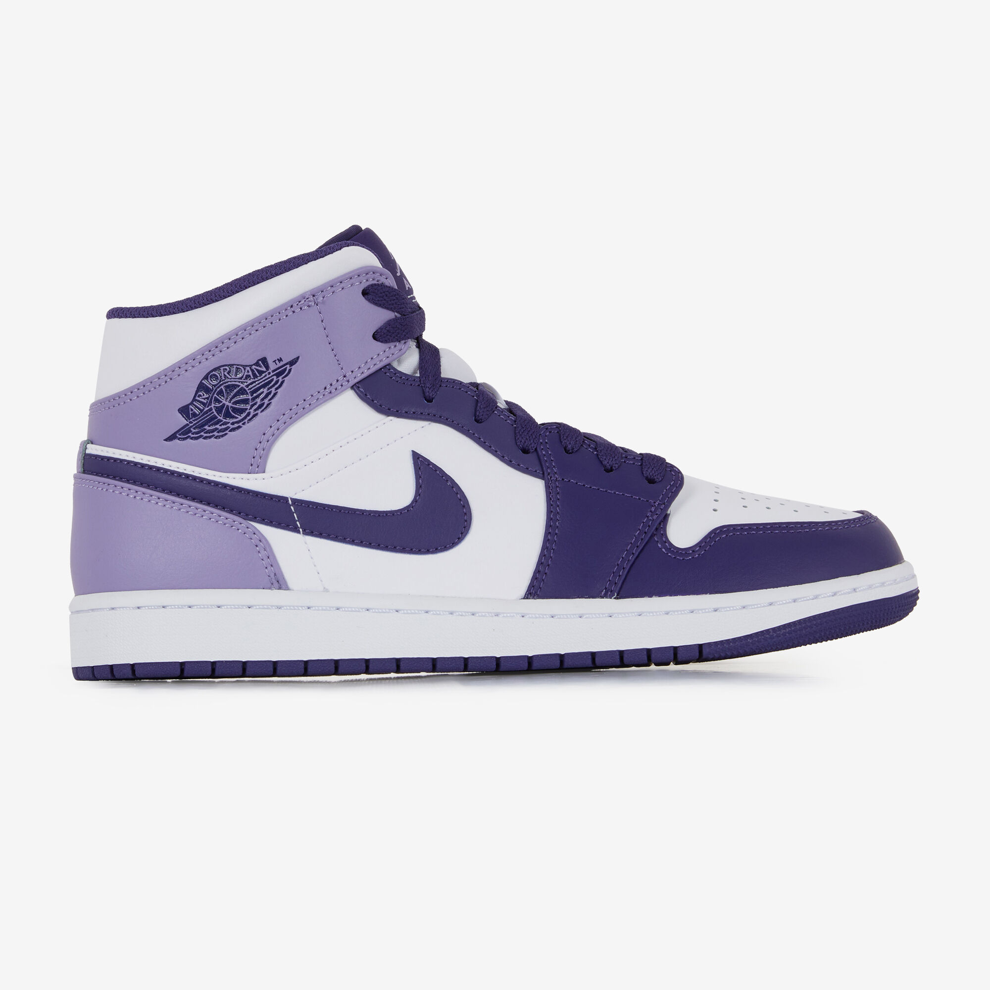 JORDAN AIR JORDAN 1 MID WHITE PURPLE SNEAKERS MEN Courir