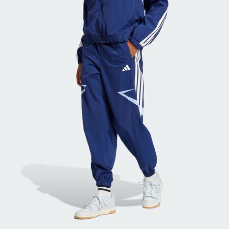 ADIDAS SPORTSWEAR Tiro Cut 3-Stripes Color Block Cuffed Pants Dark Blue / Glow Blue WOMEN