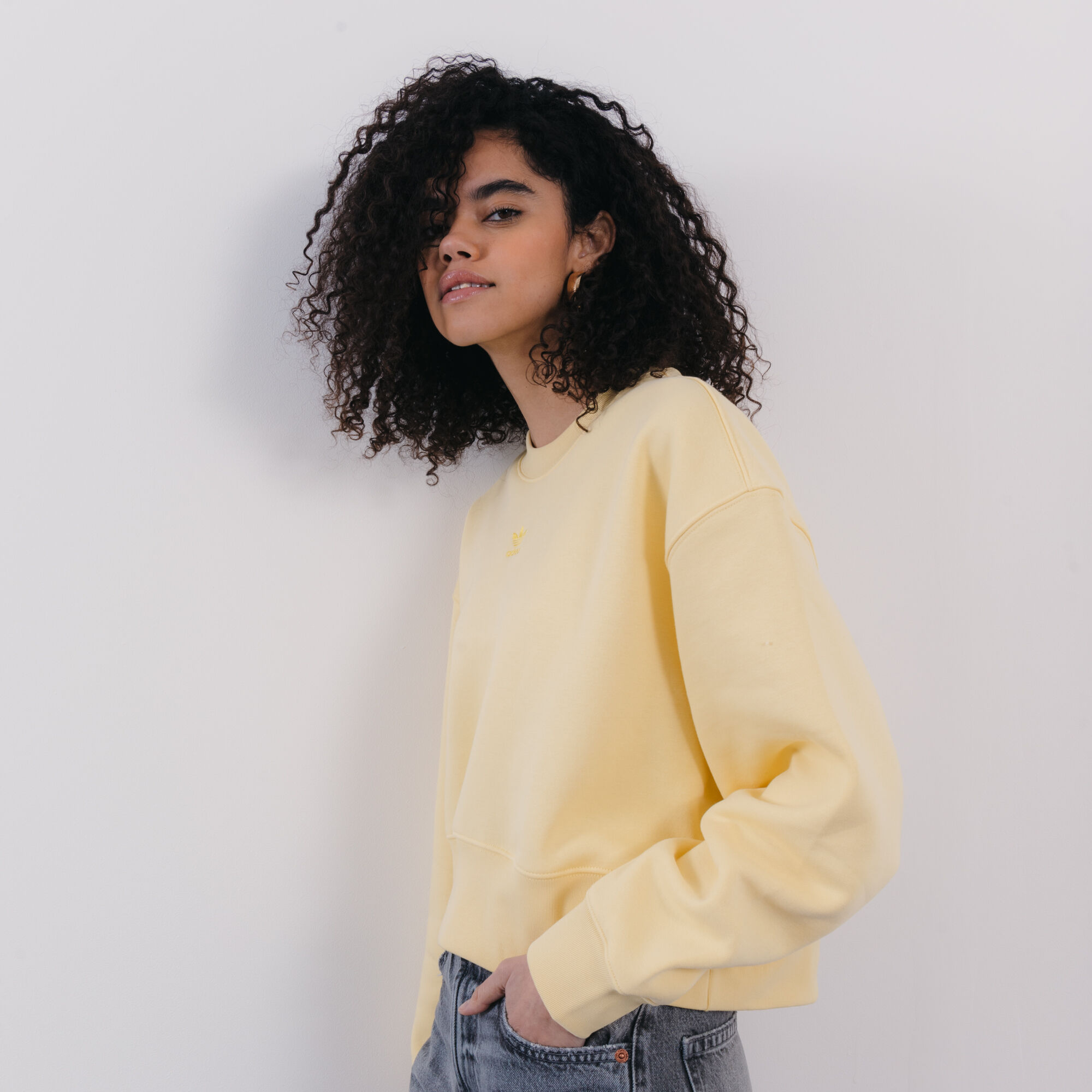 Pull adidas shop jaune femme