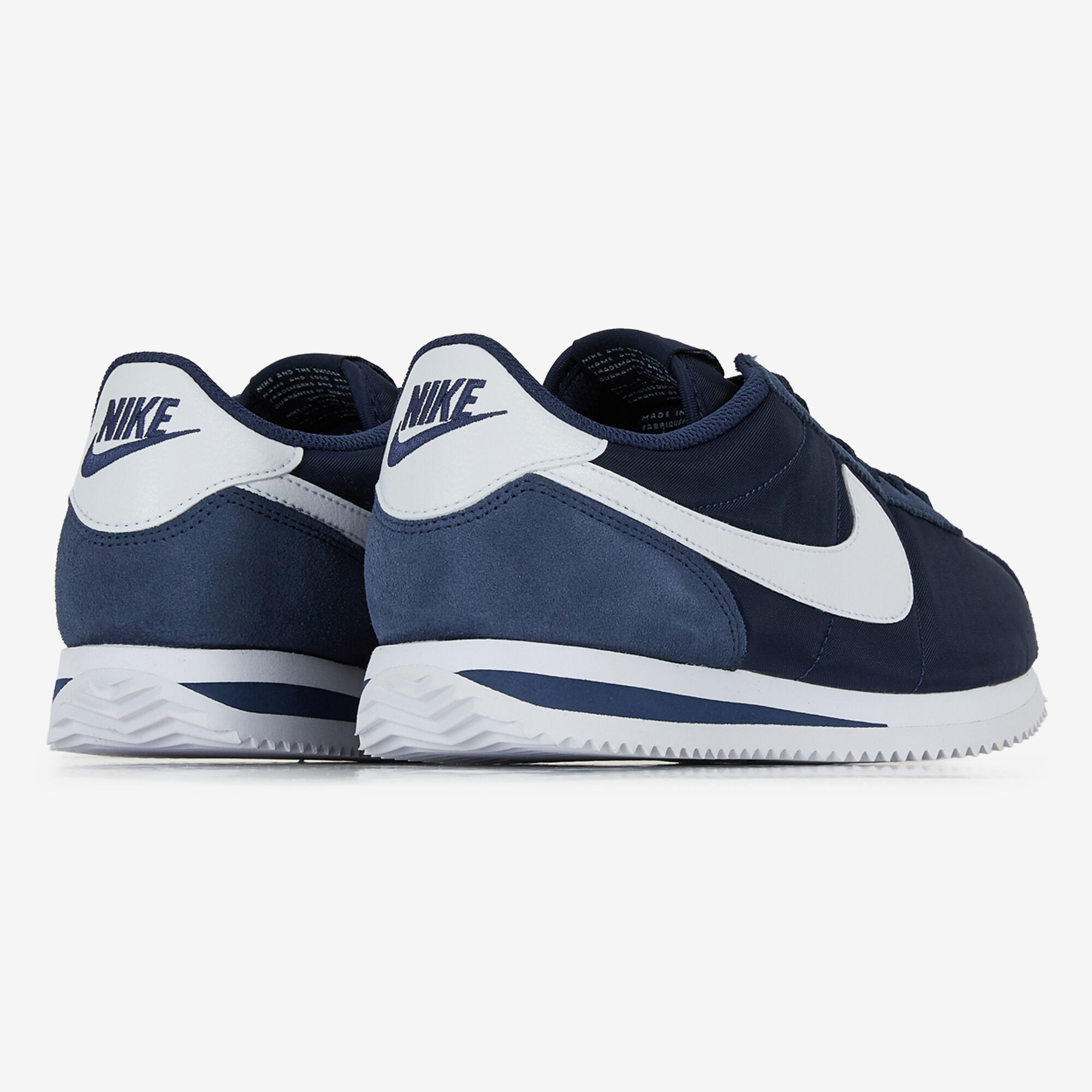 NIKE CORTEZ NYLON MARINE BLANC SNEAKERS FEMME Courir