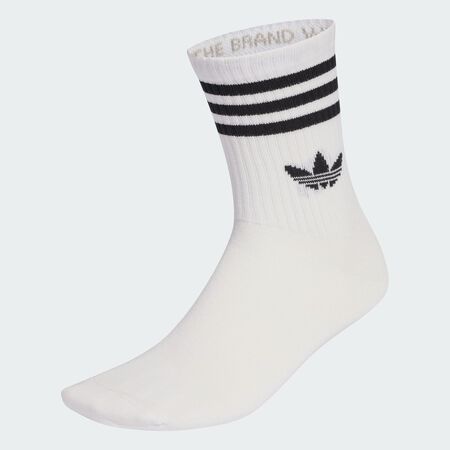 ADIDAS ORIGINALS 3-STRIPES CREW SOCKS 10 PAIRS White UNISEX