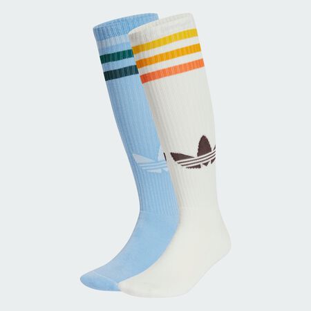 ADIDAS ORIGINALS Knee Sock 2 Pairs Clear Sky / Off White UNISEX