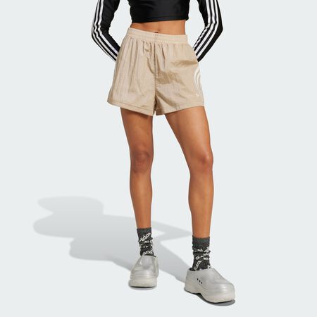 ADIDAS ORIGINALS Atlanta Cut Line Nylon Shorts Wonder Beige WOMEN