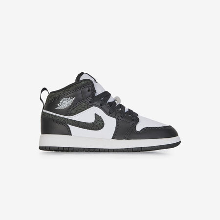 JORDAN AIR JORDAN 1 MID BLANC/NOIR CADET