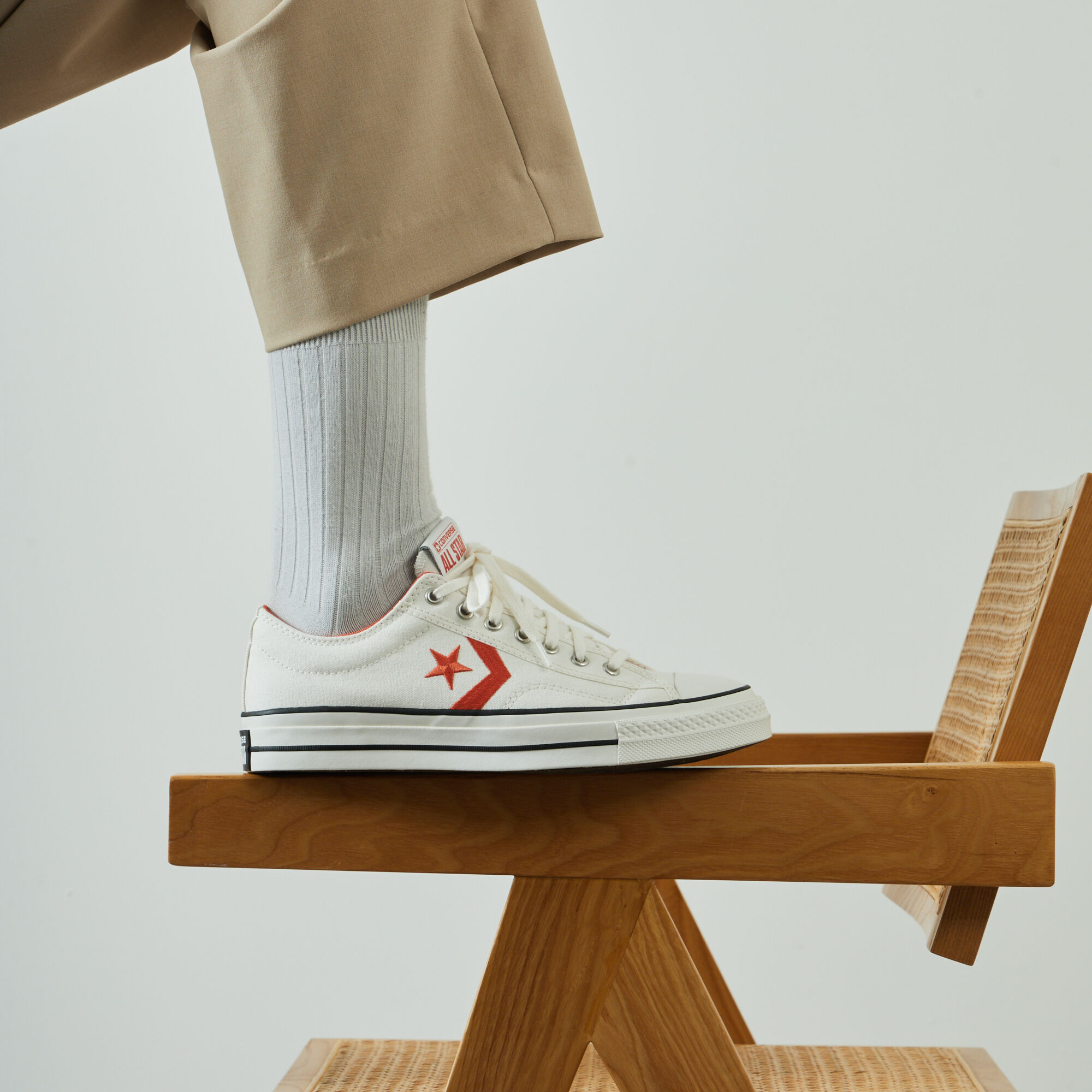 Converse star player on feet cheap