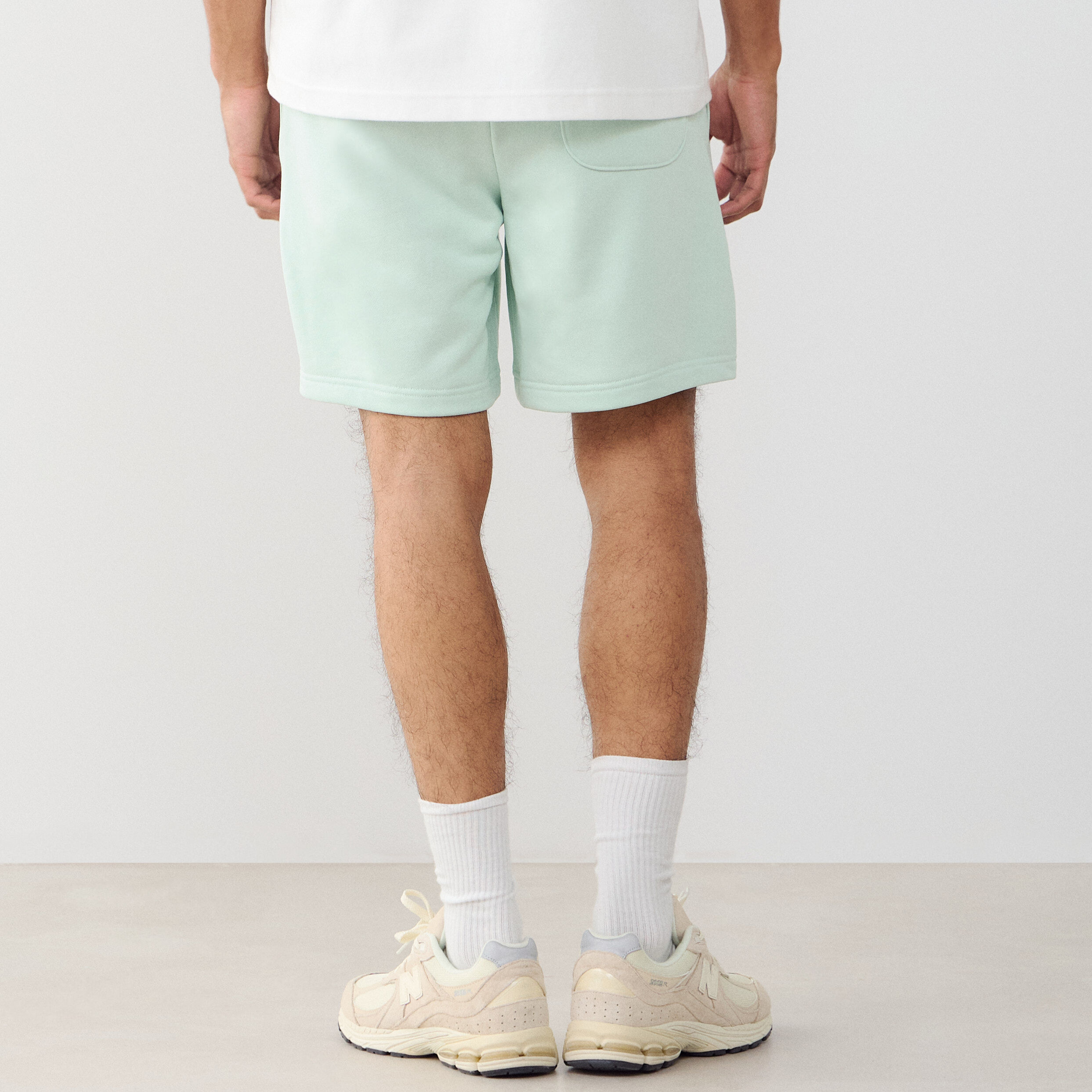 Short Essentials Small Logo  Vert/blanc