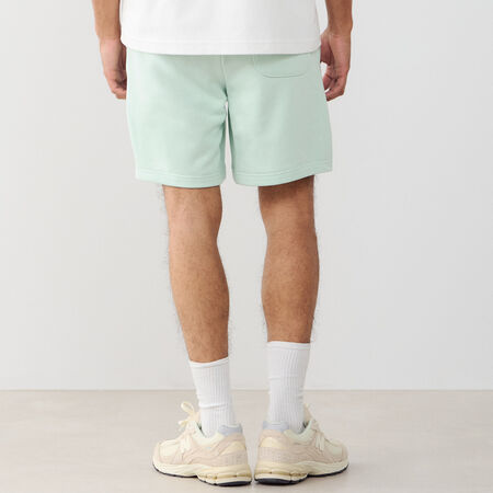 NEW BALANCE SHORT ESSENTIALS SMALL LOGO VERT/BLANC HOMME