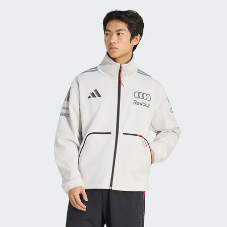 ADIDAS PERFORMANCE AUDI REVOLUT F1 TEAM ENGINEERS & MARKETING TRACK TOP Chalk Pearl / Iron Metallic MEN