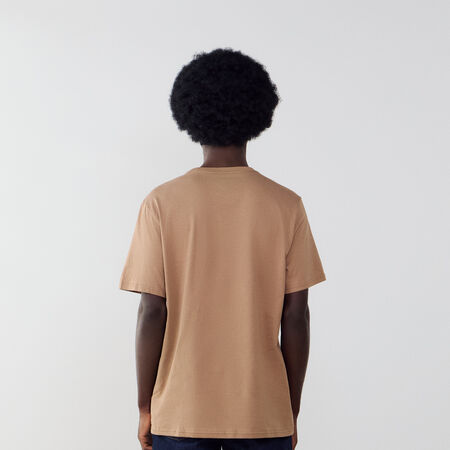 CONVERSE TEE SHIRT STAR CHEVRON EMBROIDERED BROWN/WHITE MEN
