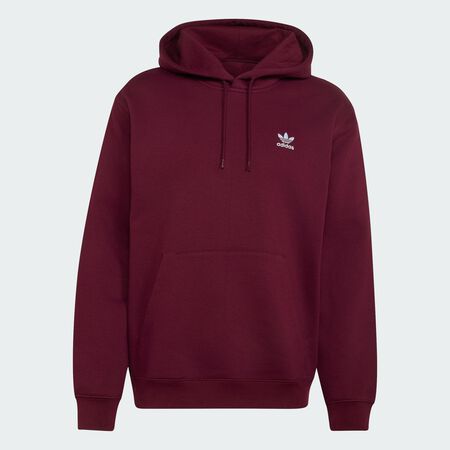 ADIDAS ORIGINALS ESSENTIAL LOOSE FLEECE HOODIE Maroon / Crystal Sky MEN