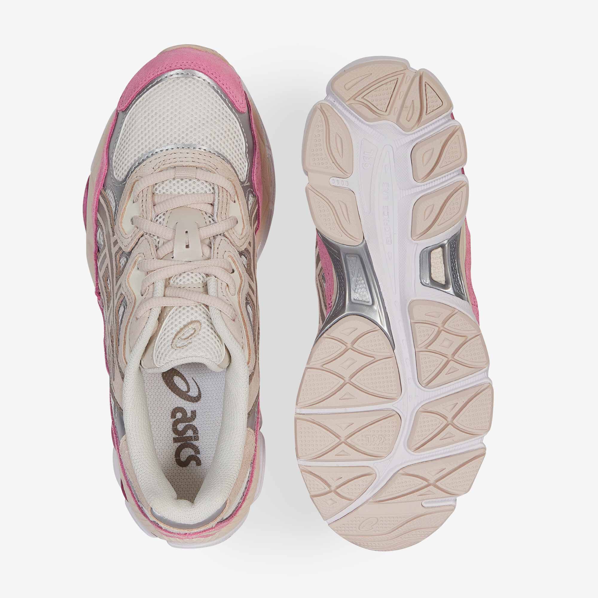 ASICS GEL NYC SNEAKERS FEMME ROSE BEIGE LACETS Courir