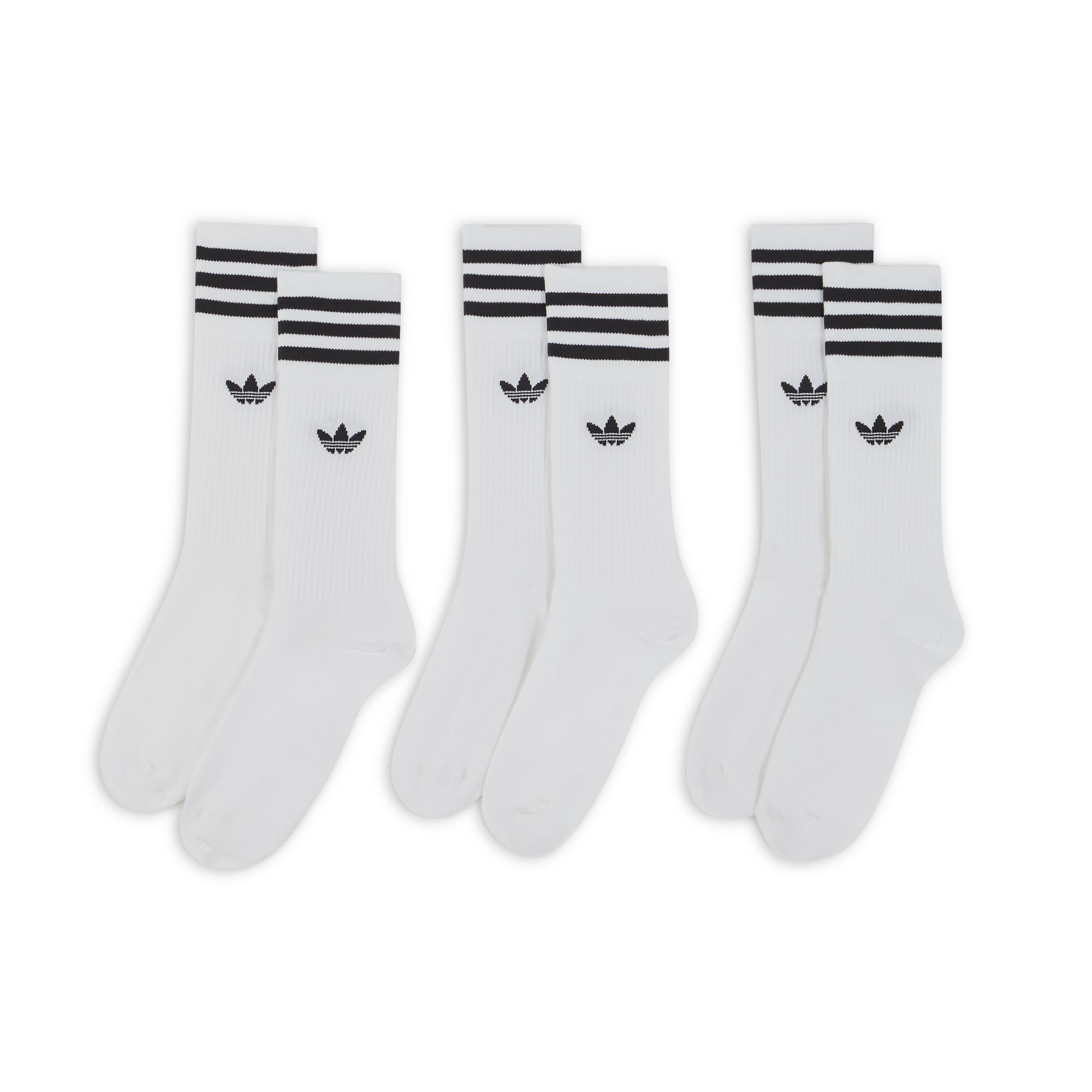 Chaussettes hautes adidas SOLID CREW SOCK X3 35 / - vue 2