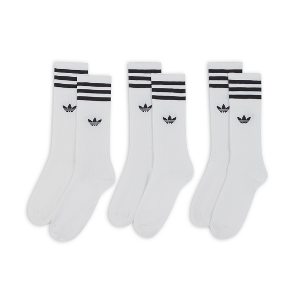 ADIDAS ORIGINALS CHAUSSETTES X3 CREW TREFOIL BLANC/NOIR - CHAUSSETTE MIXTE