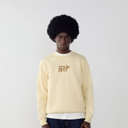 NIKE SWEAT CREW JUST DO IT AOP BEIGE MEN