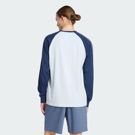 ADIDAS ORIGINALS BRITCORE LONG SLEEVE CALI T-SHIRT Crystal Sky / Night Indigo MEN