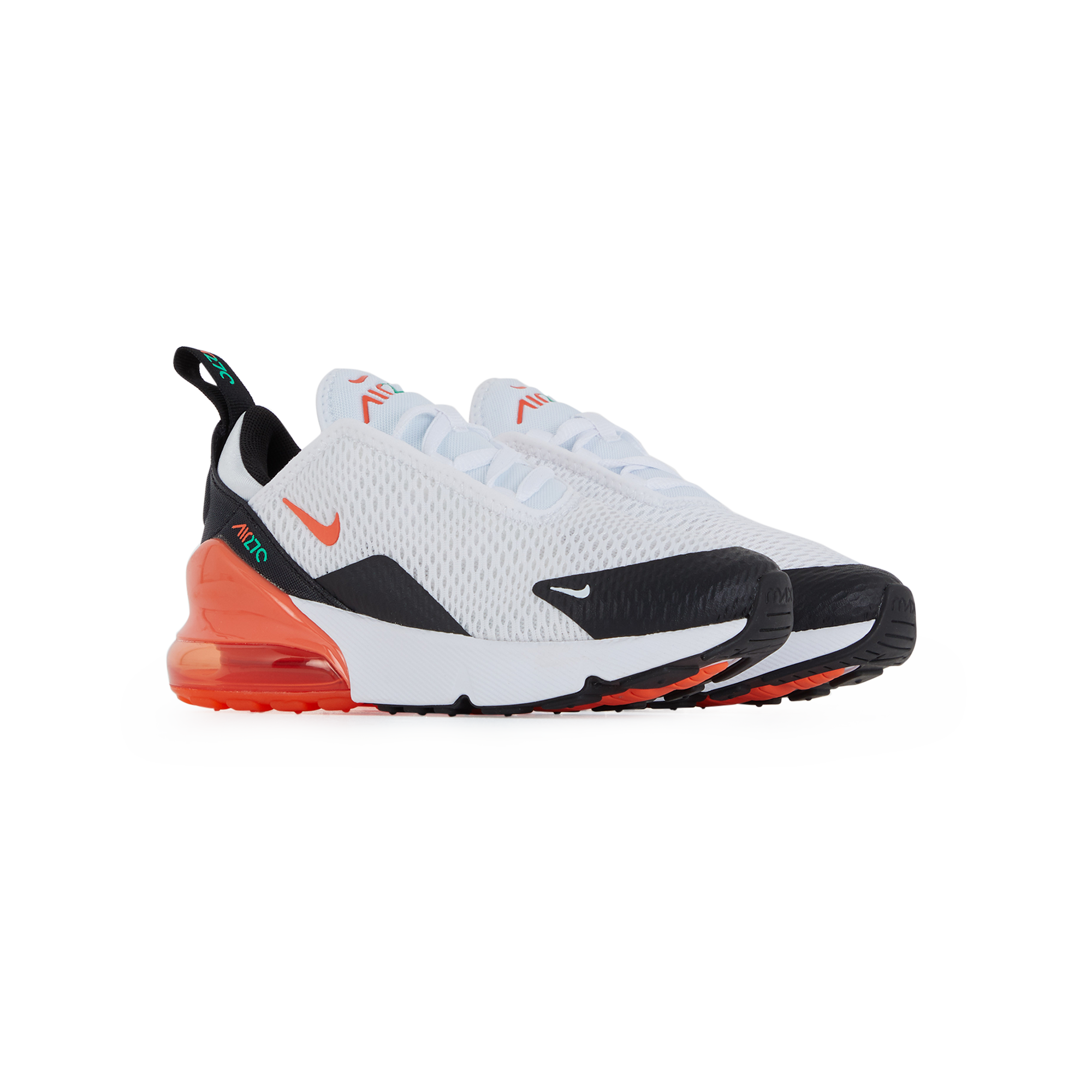 nike air max 270 orange blanche