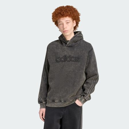 ADIDAS ORIGINALS SWEAT-SHIRT À CAPUCHE DÉLAVÉ Black HOMME