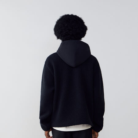 JORDAN HOODIE HALF-ZIP SHERPA BLACK MEN