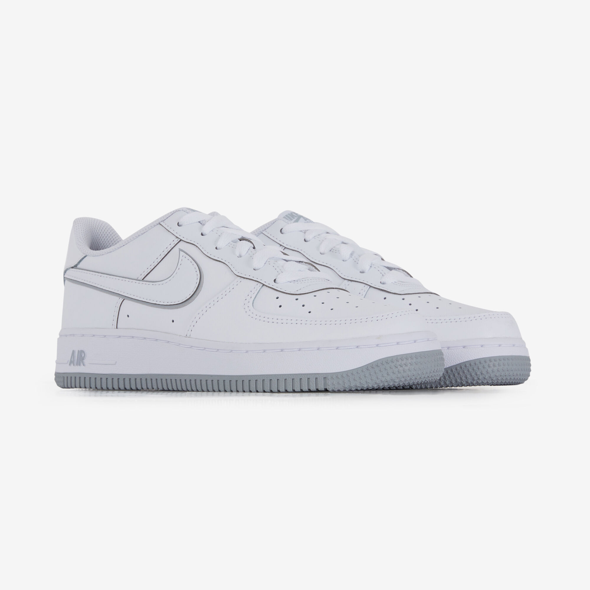 NIKE AIR FORCE 1 LOW WHITE GREY SNEAKERS CHILDREN Courir