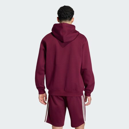 ADIDAS ORIGINALS ESSENTIAL LOOSE FLEECE HOODIE Maroon / Crystal Sky MEN