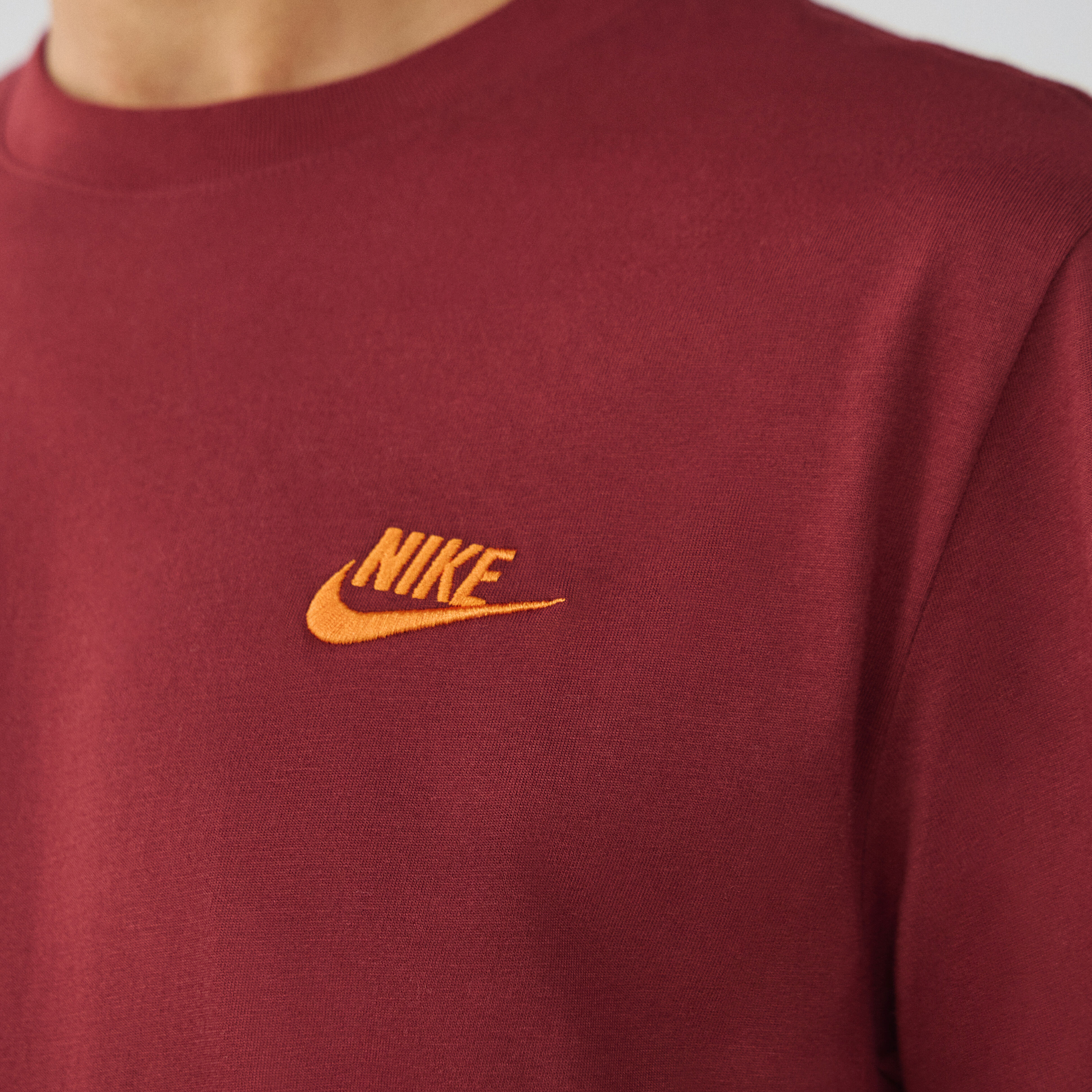 dark red nike shirt