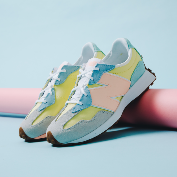 New balance 327 pink and yellow Clearance