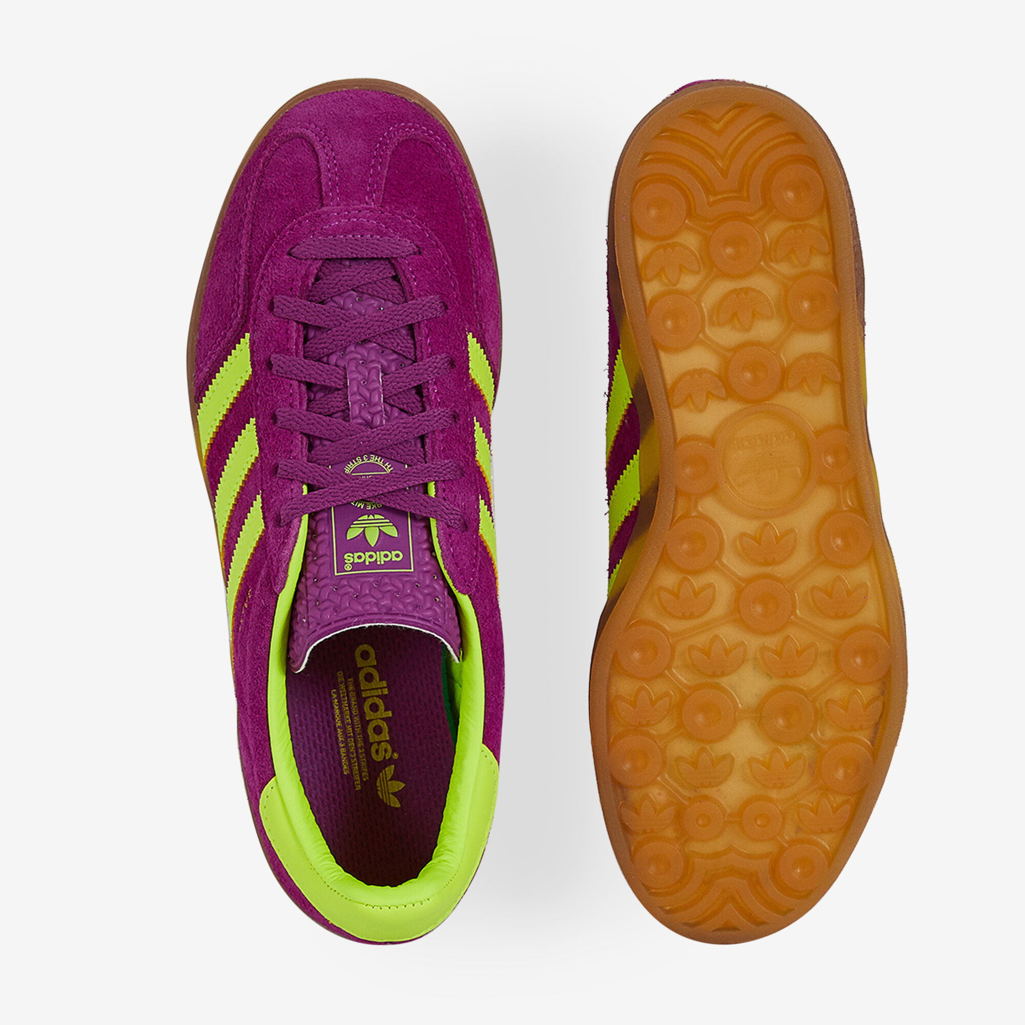 Adidas gazelle purple yellow discount