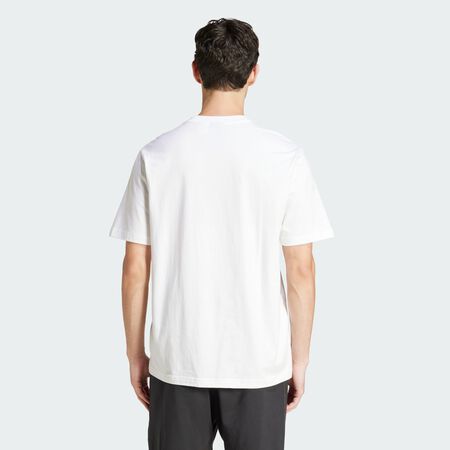 ADIDAS SPORTSWEAR Essentials Linear Single Jersey Tee White / Black MEN