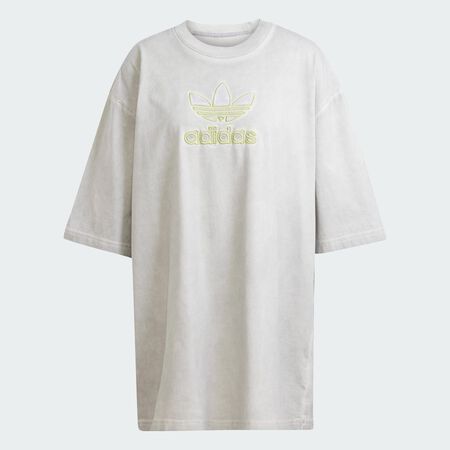 ADIDAS ORIGINALS Adilenium Season 2 Washed Oversized Trefoil Tee (Gender Neutral) Grey Two WOMEN