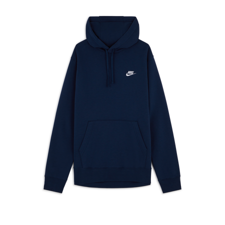 NIKE HOODIE CLUB SMALL LOGO NAVY BLUE MEN