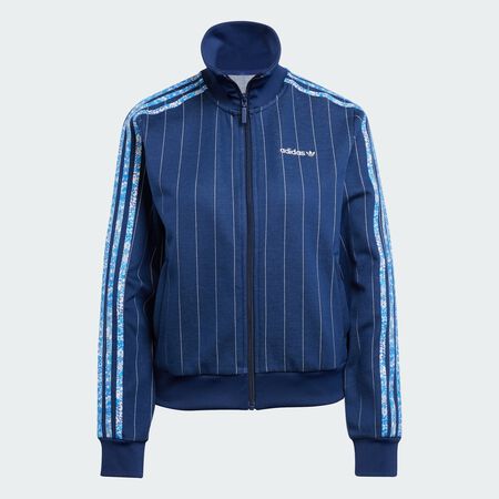 ADIDAS ORIGINALS adidas Originals x Liberty London Tonal Blocked Track Top Night Indigo / Chalk White WOMEN