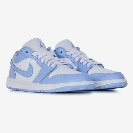 JORDAN AIR JORDAN 1 LOW BLANC/BLEU FEMME