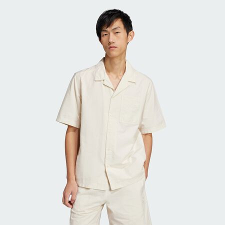 ADIDAS ORIGINALS Essentials Seersucker Short Sleeve Shirt Wonder White MEN