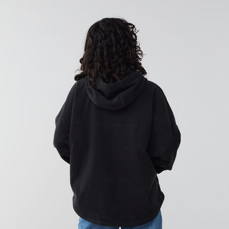 NIKE HOODIE HALF-ZIP POLAR NOIR/BLANC WOMEN
