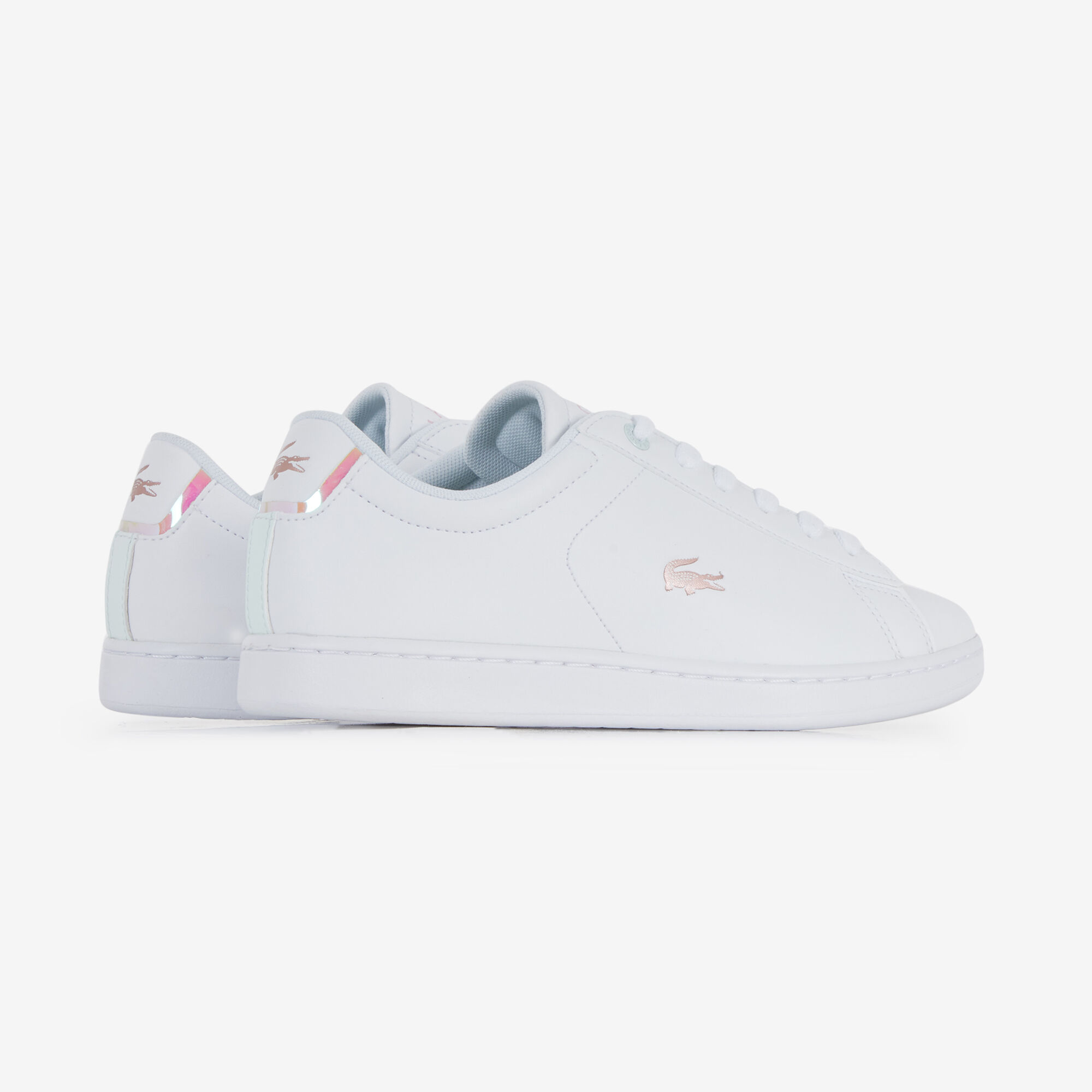 Lacoste carnaby evo best sale blanche et rose perle