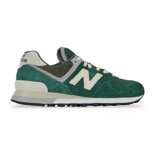 NEW BALANCE 574 PREMIUM VERT BLANC SNEAKERS FEMME Courir