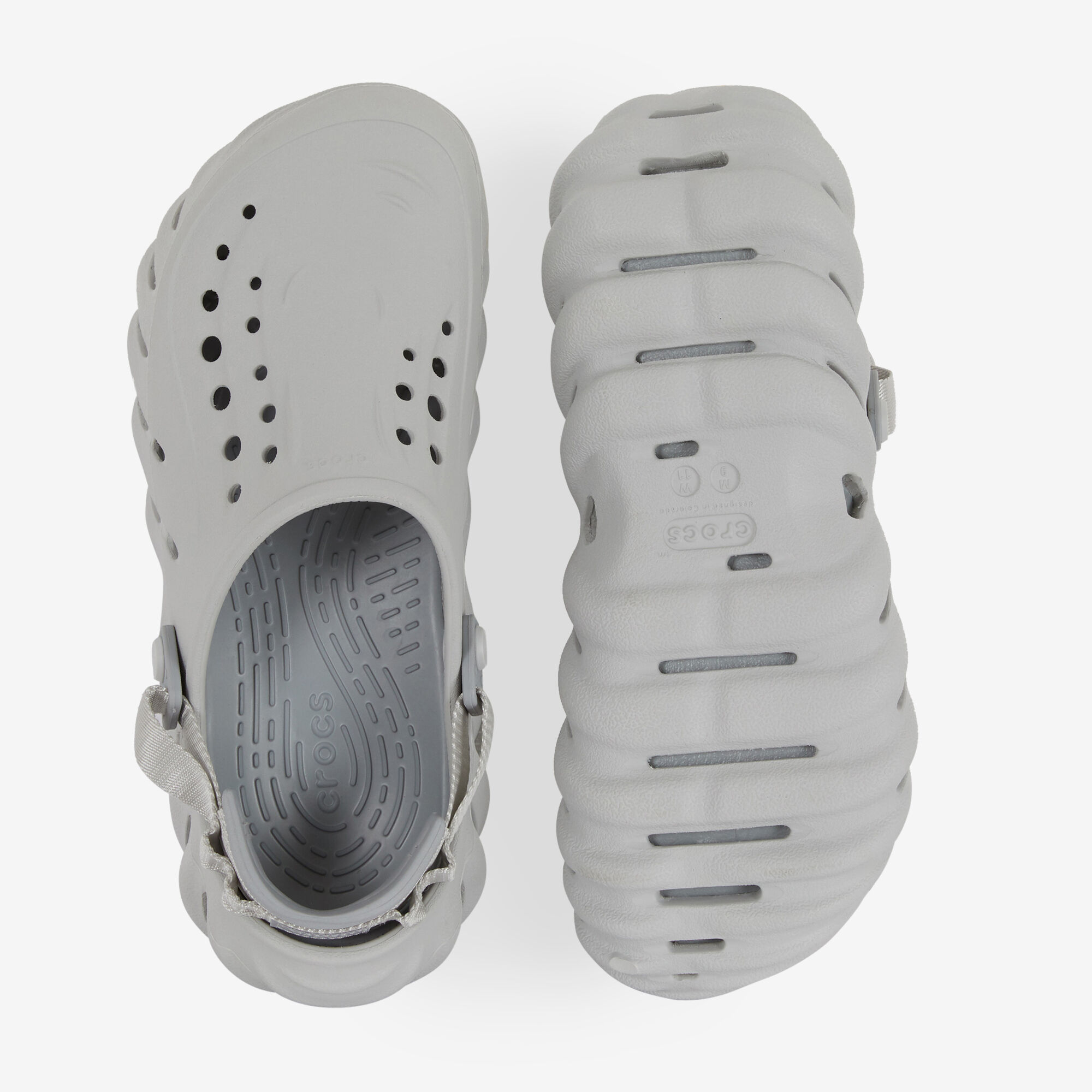 【Crocs】 正規品★ Echo Clog White Crocs Echo Clogs In Atmosphere - FREE* Shipping & Easy