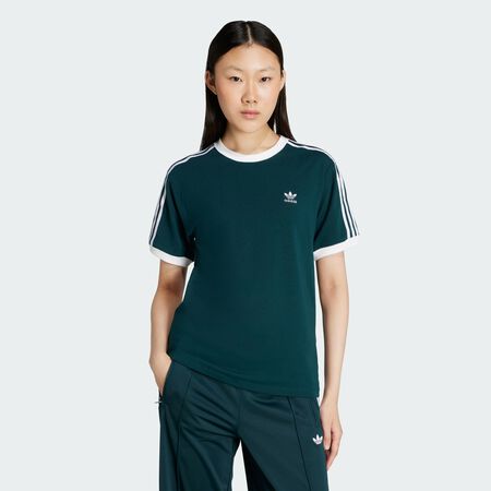 ADIDAS ORIGINALS 3-Stripes Tee Aurora Ivy / White WOMEN