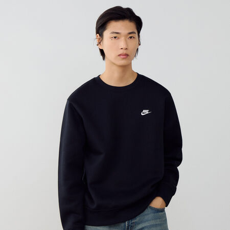 NIKE SWEAT CREW CLUB BLACK/WHITE MEN