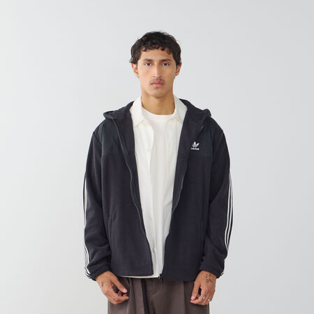 ADIDAS ORIGINALS JACKET FZ POLAR FLEECE BLACK/WHITE MEN