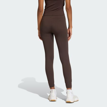 ADIDAS PERFORMANCE Workout Essentials Full-Length Knit Leggings Aurora Coffee WOMEN