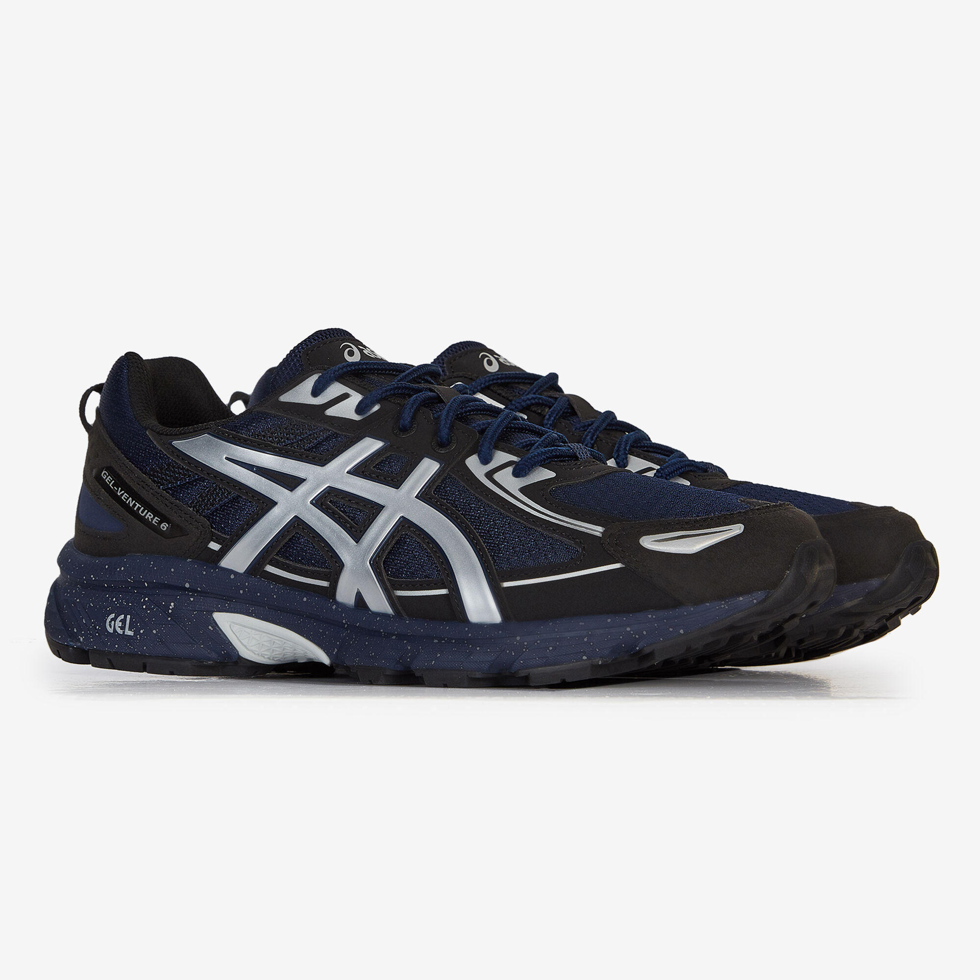 ASICS GEL VENTURE 6 SNEAKERS HOMME MARINE NOIR LACETS Courir
