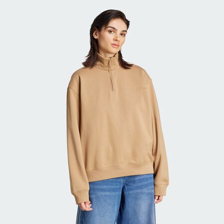 Veste oversize quart de zip linéaire Essentials : Cardboard