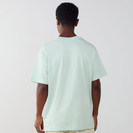NEW BALANCE TEE SHIRT SMALL LOGO VERT/BLANC HOMME