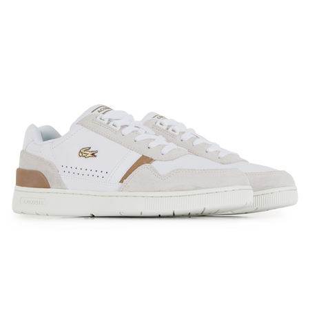 LACOSTE T CLIP BLANC BEIGE OR WHITE BLACK SNEAKERS WOMEN Courir