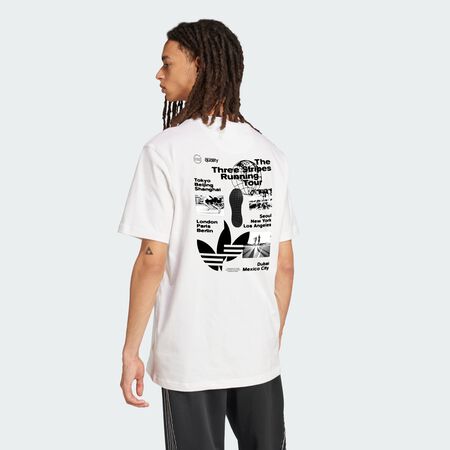 ADIDAS ORIGINALS Sports Elements Poster Graphic Loose Tee White MEN