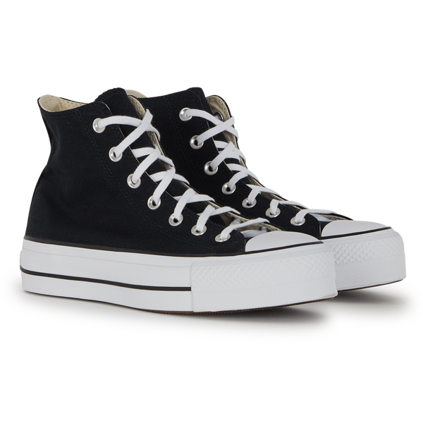 CONVERSE CHUCK TAYLOR ALL STAR LIFT HI NOIR BLANC SNEAKERS FEMME